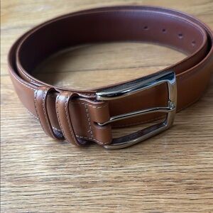 Men's Torino Italian Light Brown Leather Belt 36”